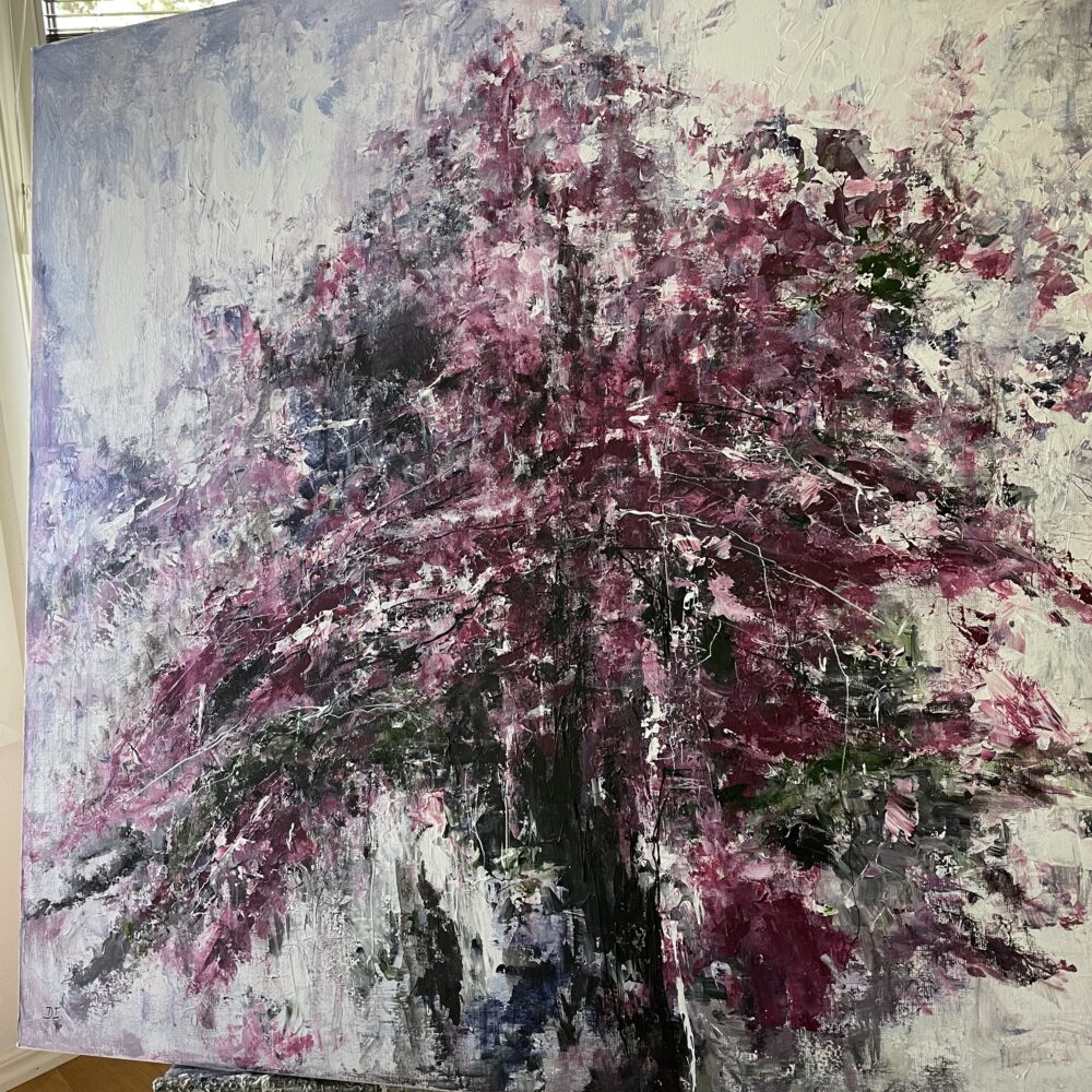 Contemplation under japanese maple
