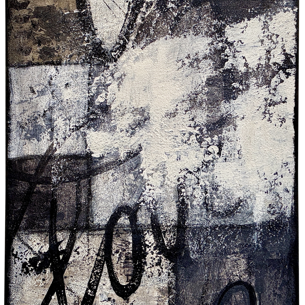 Gör det du älskar älska det du gor, 30 x 49 cm, akryl på jute, Carolina Gårdheim, 2024, #6169