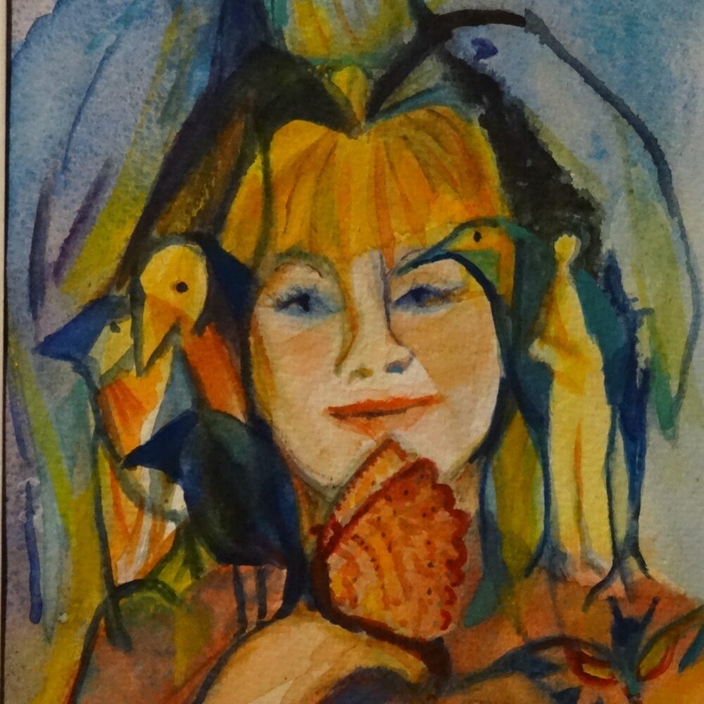 Bevingad-akvarell