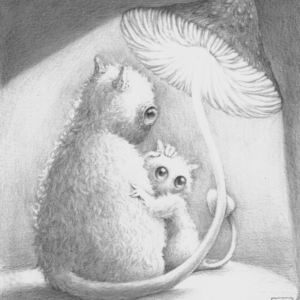 Fantastiska djur – blyertsteckningar