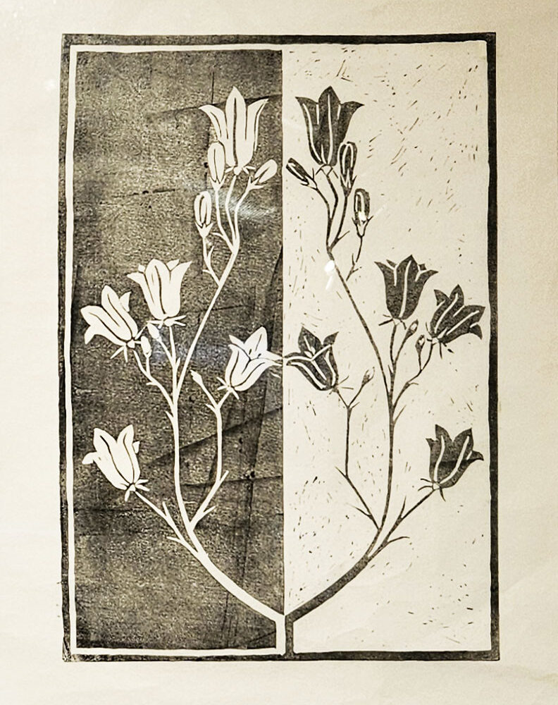 charlottewidmark_Slattannesklocka_linoleumtryck_20x30cm
